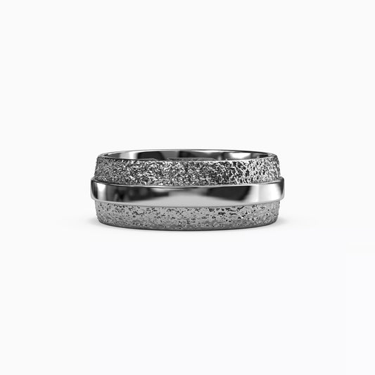 Polished Rail Men's Ring in Sterling Silver