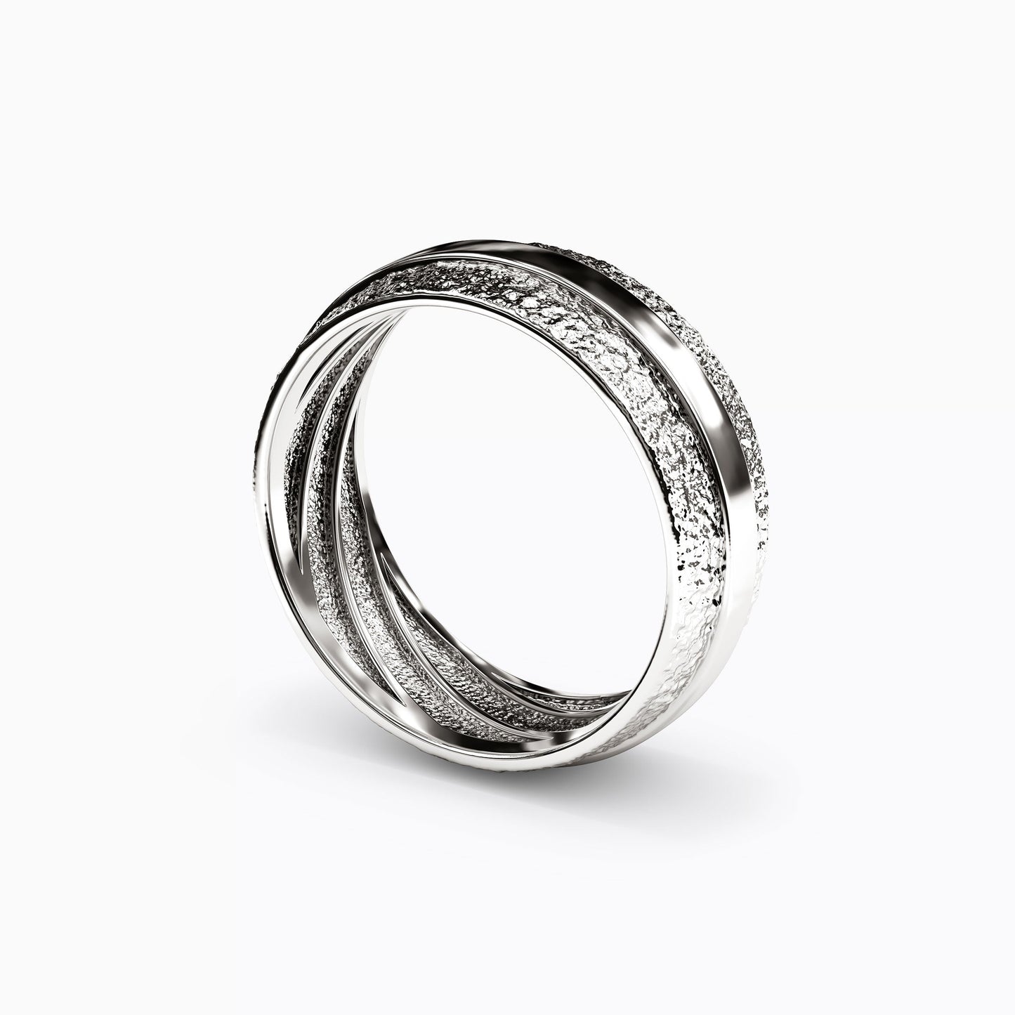 Polished Rail Wedding Band in 14K Gold