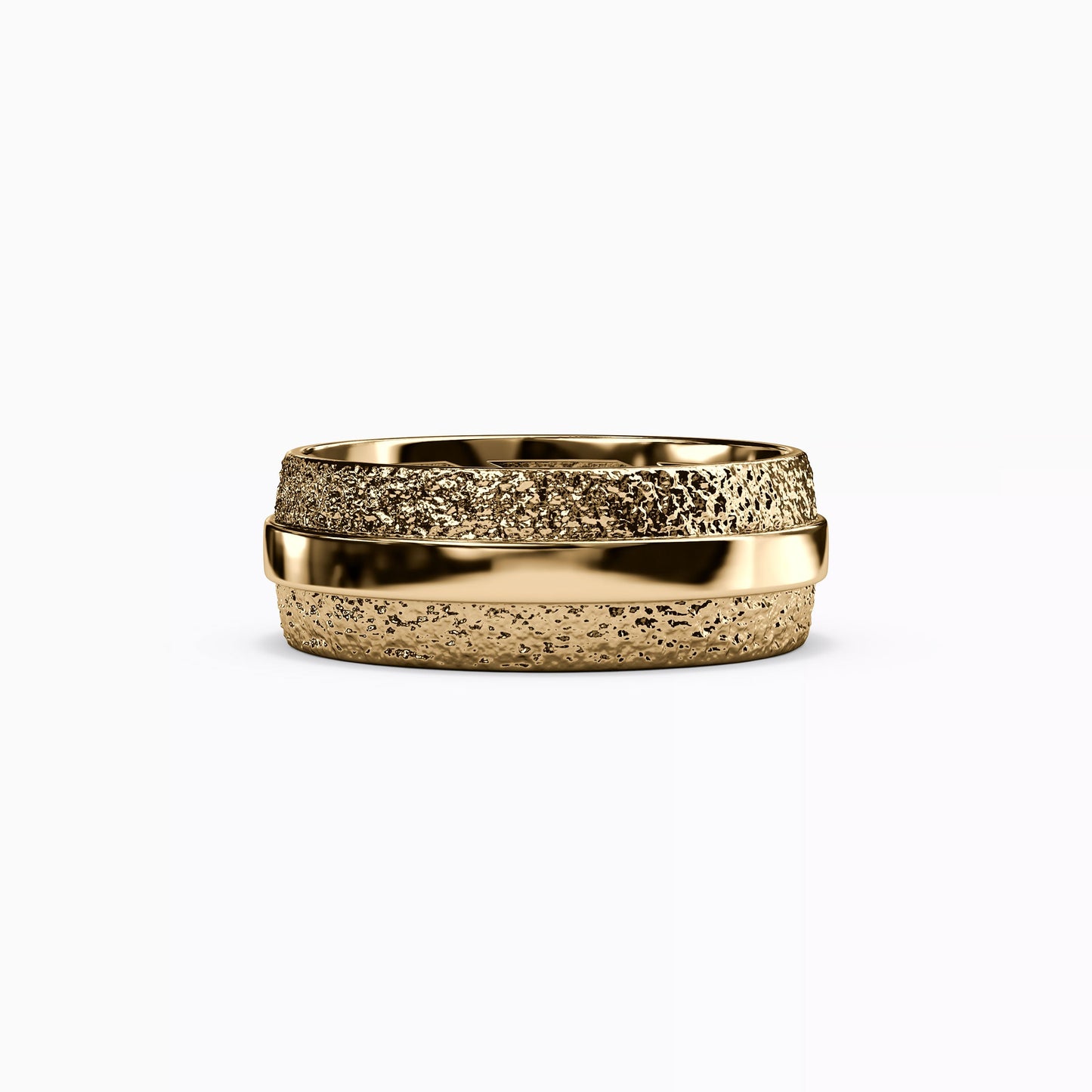 Polished Rail Wedding Band in 14K Gold