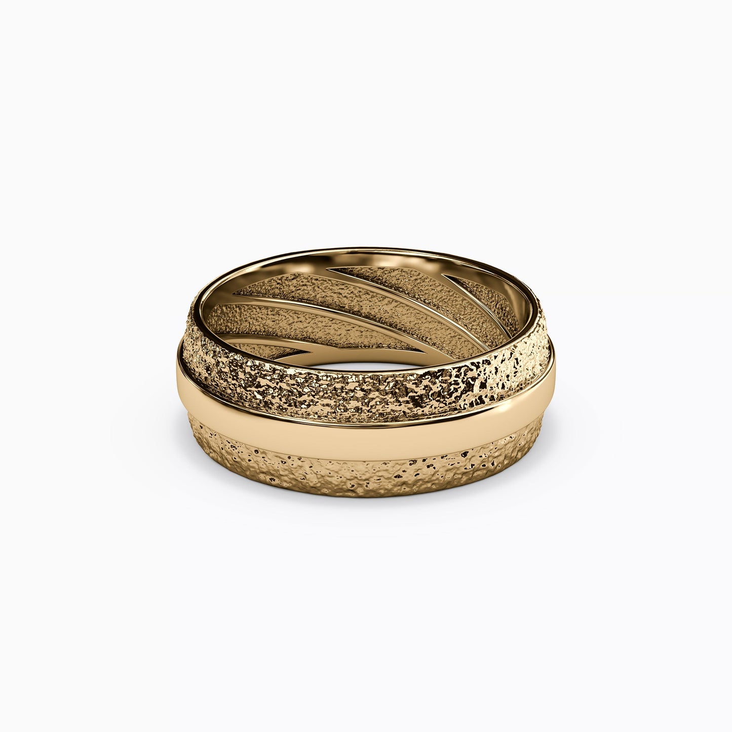 Polished Rail Wedding Band in 14K Gold