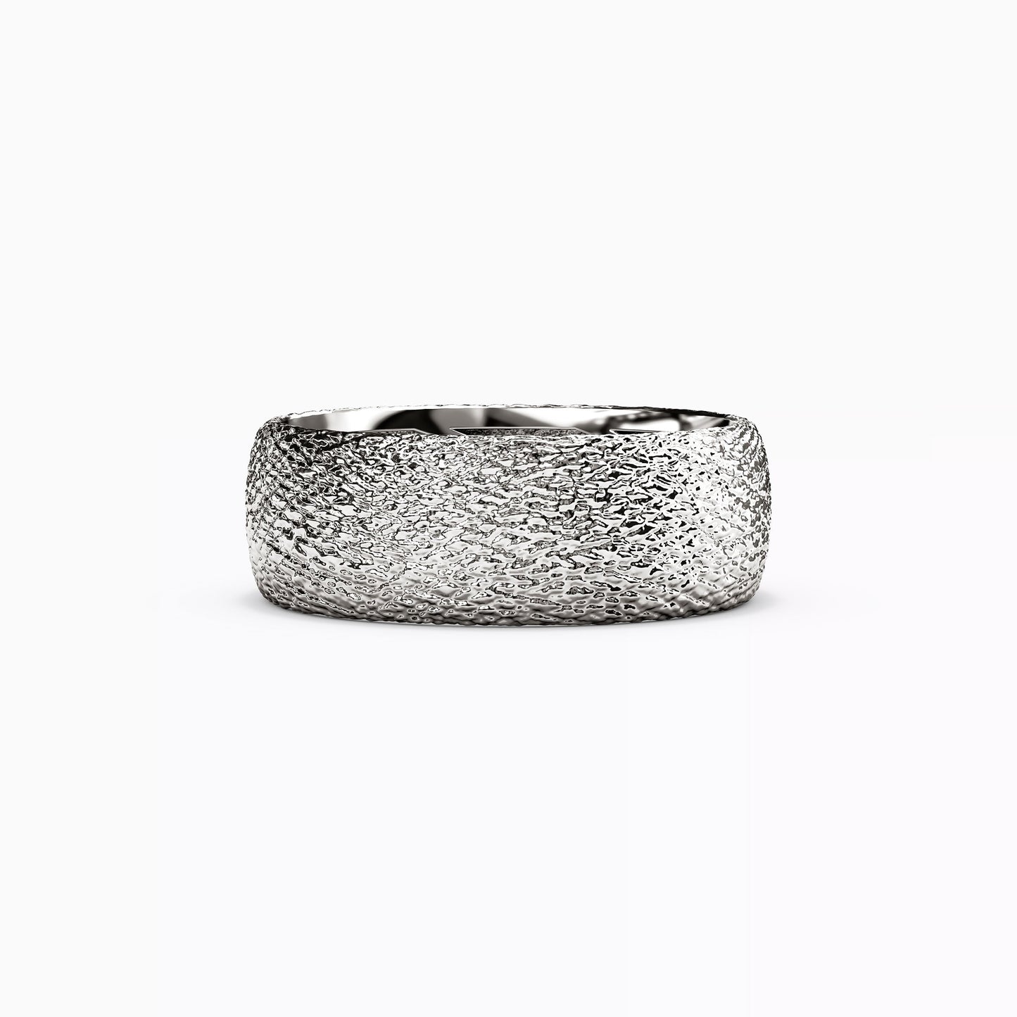 Cross-Hatch Texture Wedding Band in 14K Gold