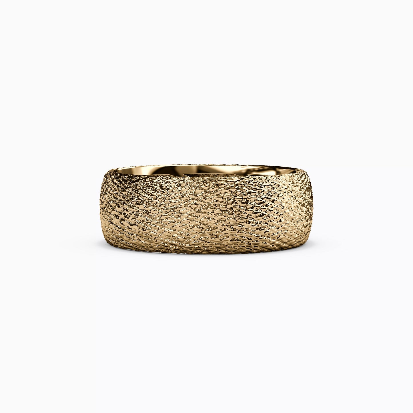 Cross-Hatch Texture Wedding Band in 14K Gold