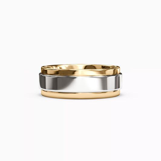 Flat Edge Finish Wedding Band in 14K Gold