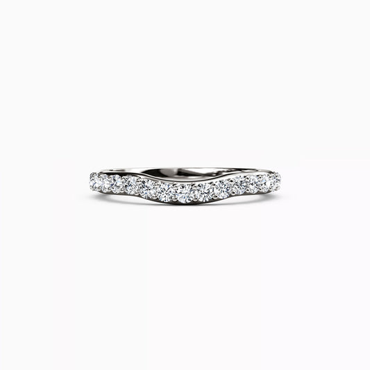 Diamond Contour Wedding Band in 14K Gold
