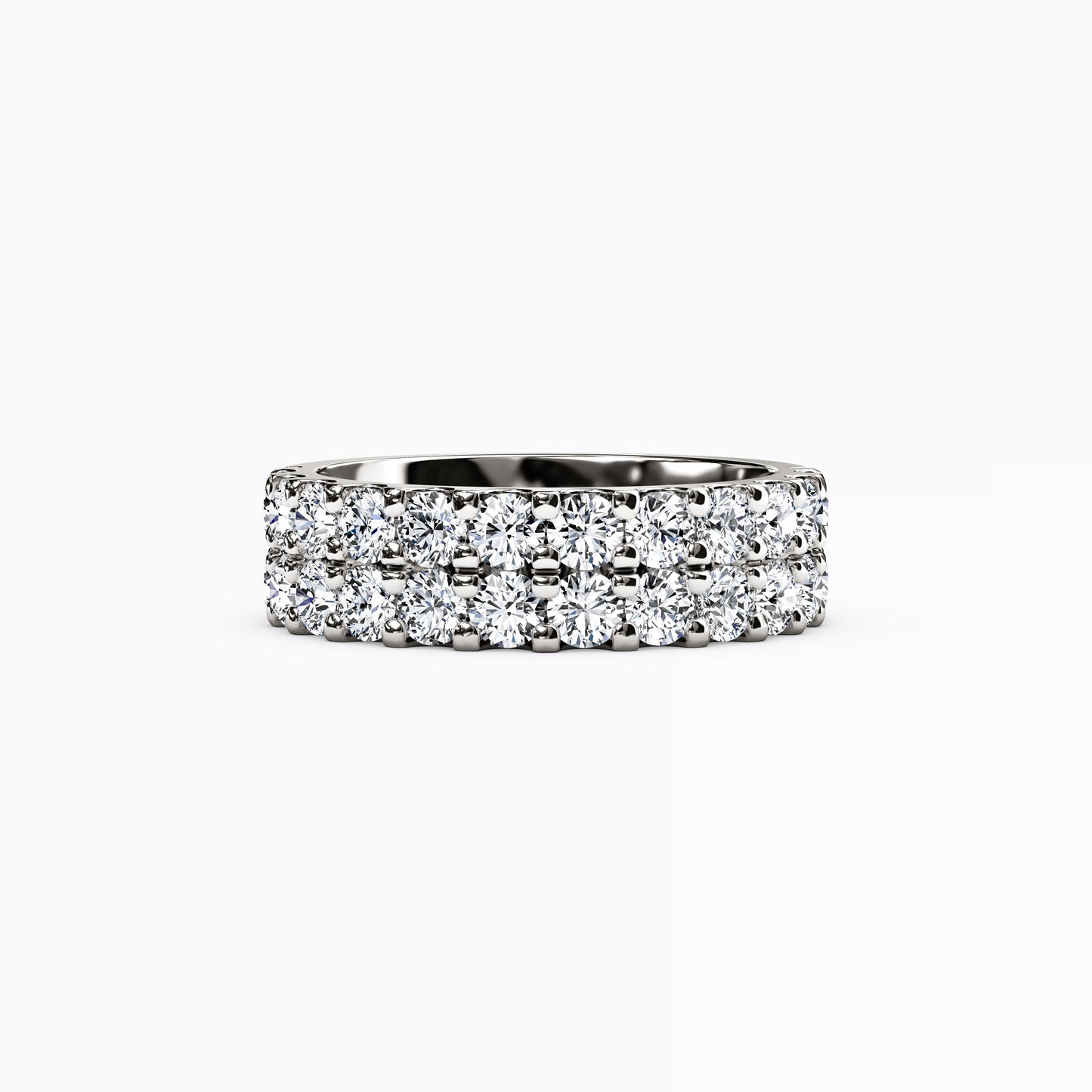 Diamond Double Row Wedding Band in 14K Gold