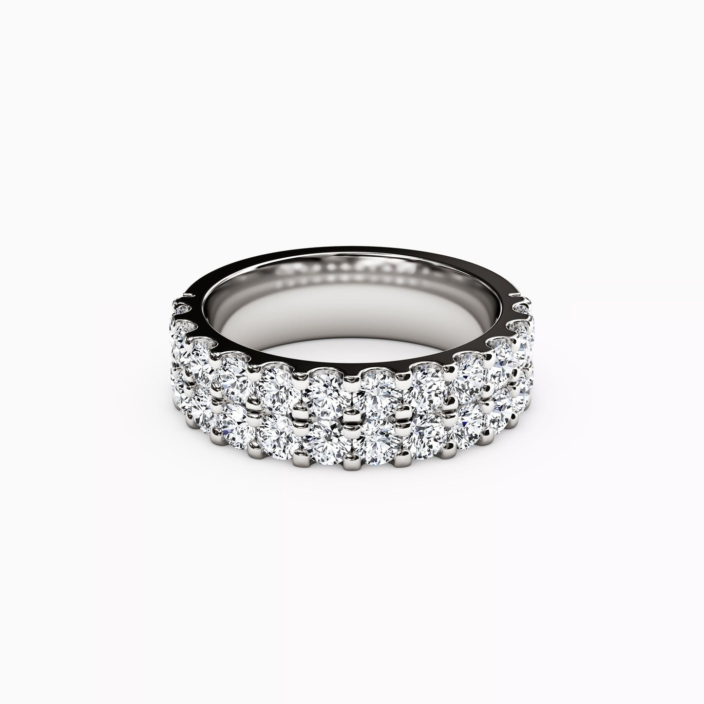 Diamond Double Row Wedding Band in 14K Gold