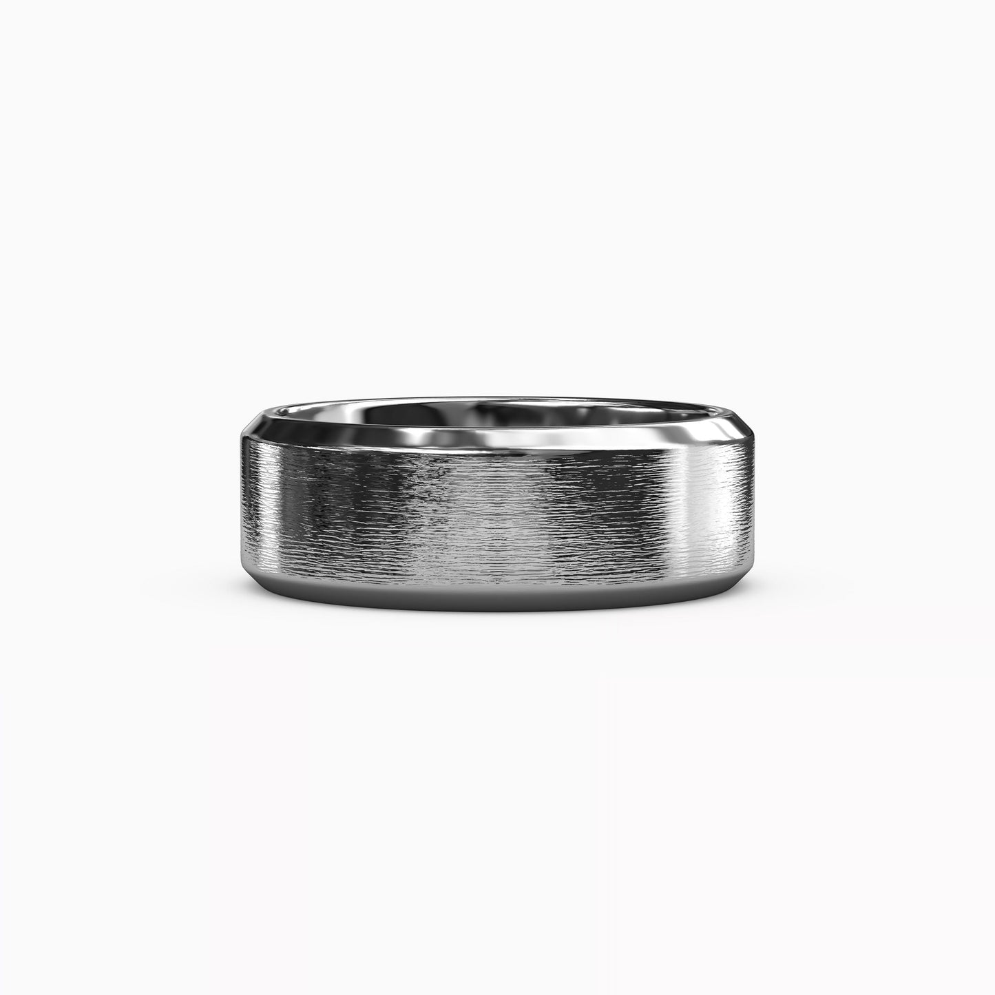 Sandpaper Finish Men's Ring in Sterling Silver