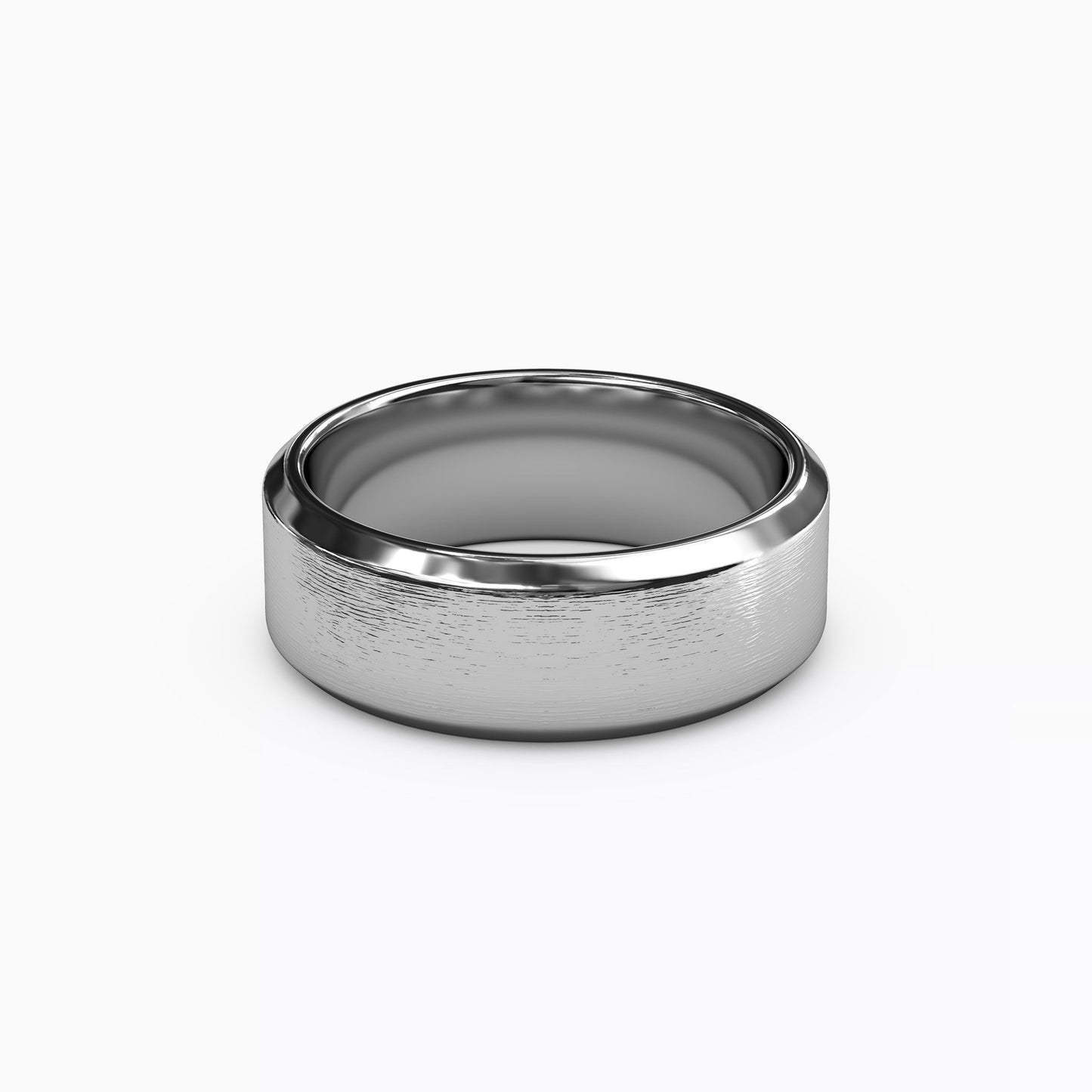 Sandpaper Finish Men's Ring in Sterling Silver