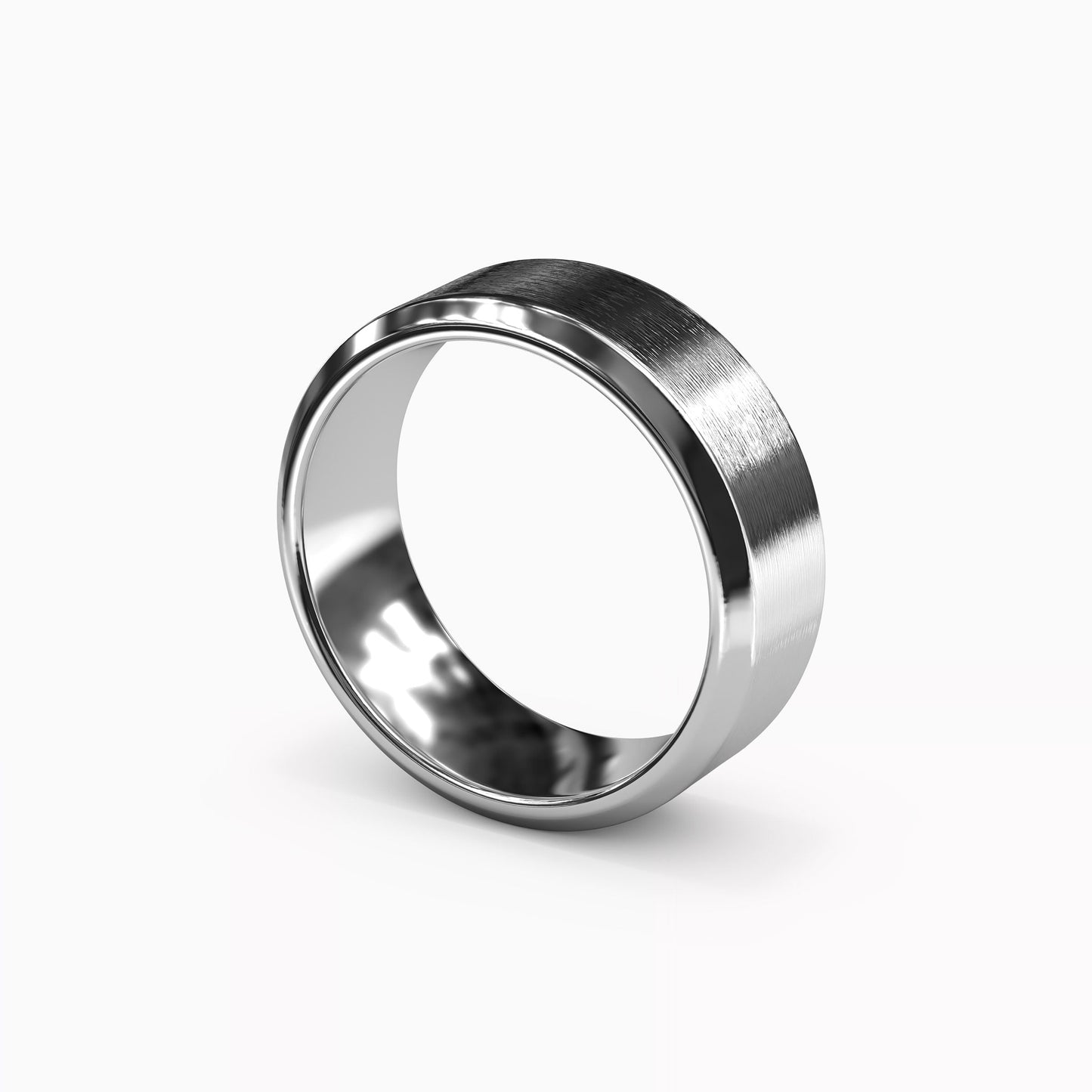 Sandpaper Finish Men's Ring in Sterling Silver
