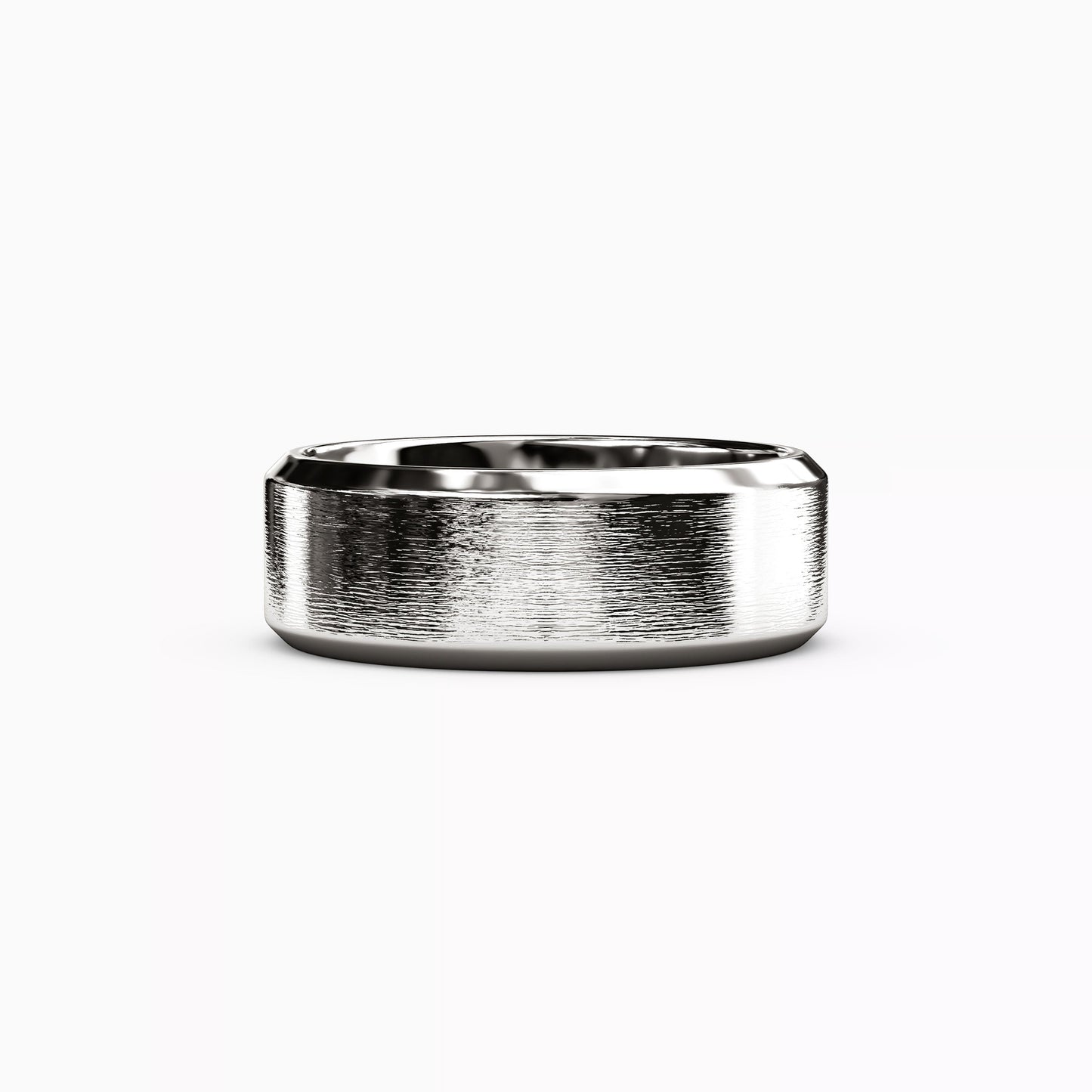 Sandpaper Finish Wedding Band in 14K Gold