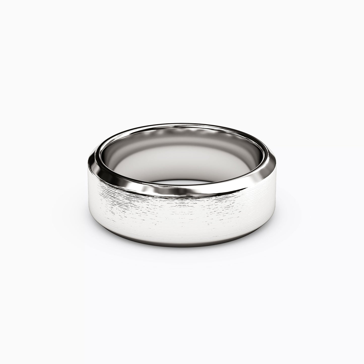 Sandpaper Finish Wedding Band in 14K Gold
