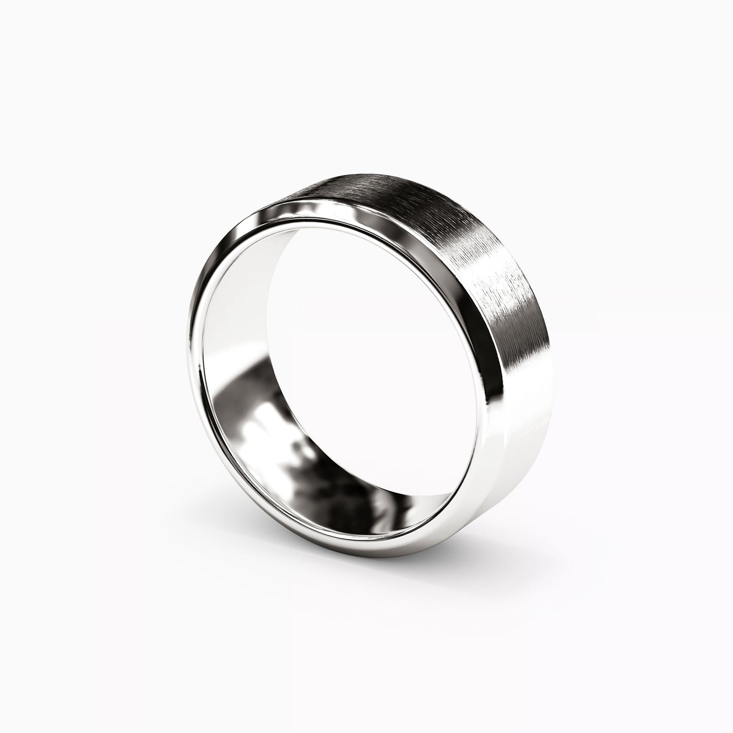 Sandpaper Finish Wedding Band in 14K Gold