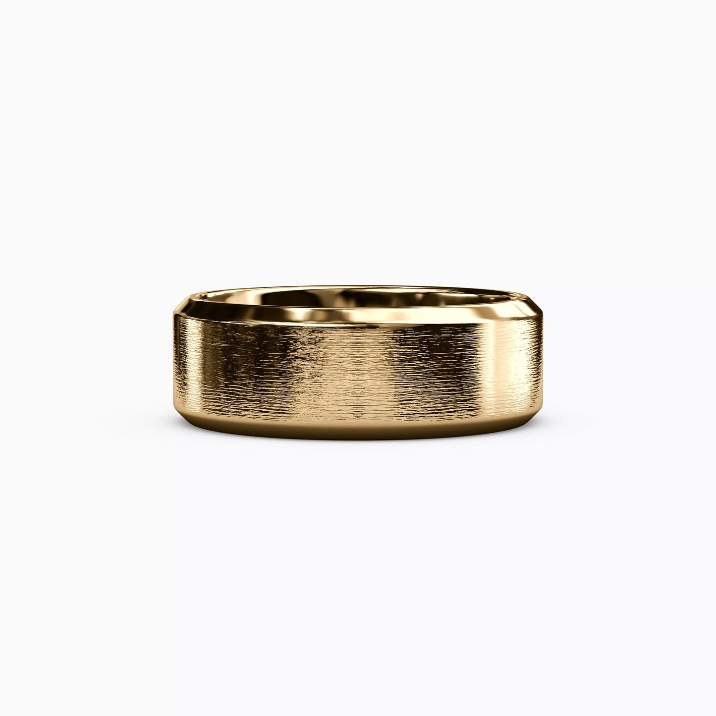 Sandpaper Finish Wedding Band in 14K Gold