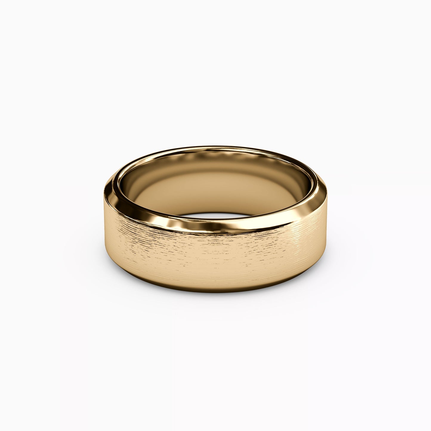 Sandpaper Finish Wedding Band in 14K Gold